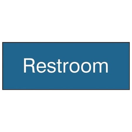 Accuform Restroom, Engraved Plastic, 3 in x 8 in PSG832BU